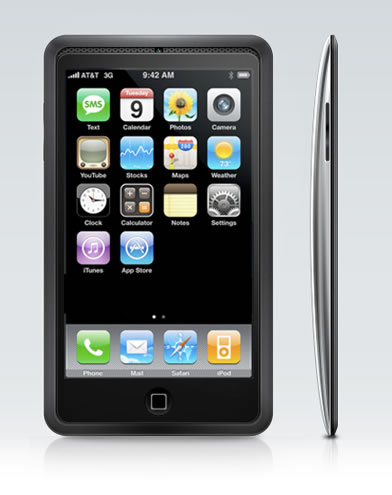 iphone 4g concept. travelers with iPhone 4G