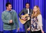 Drew Barrymore And Adam Sandler Sing On The “Tonight Show”