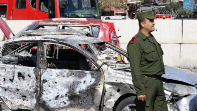 Damascus Police Club Attacked By A Suicide Car Bomber